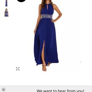 R & M Richards Petite Formal Beaded Gown